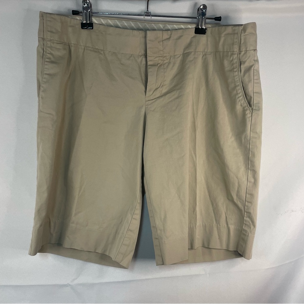 Gap khaki Bermuda shorts. Mostly cotton, and with clean flat lines.